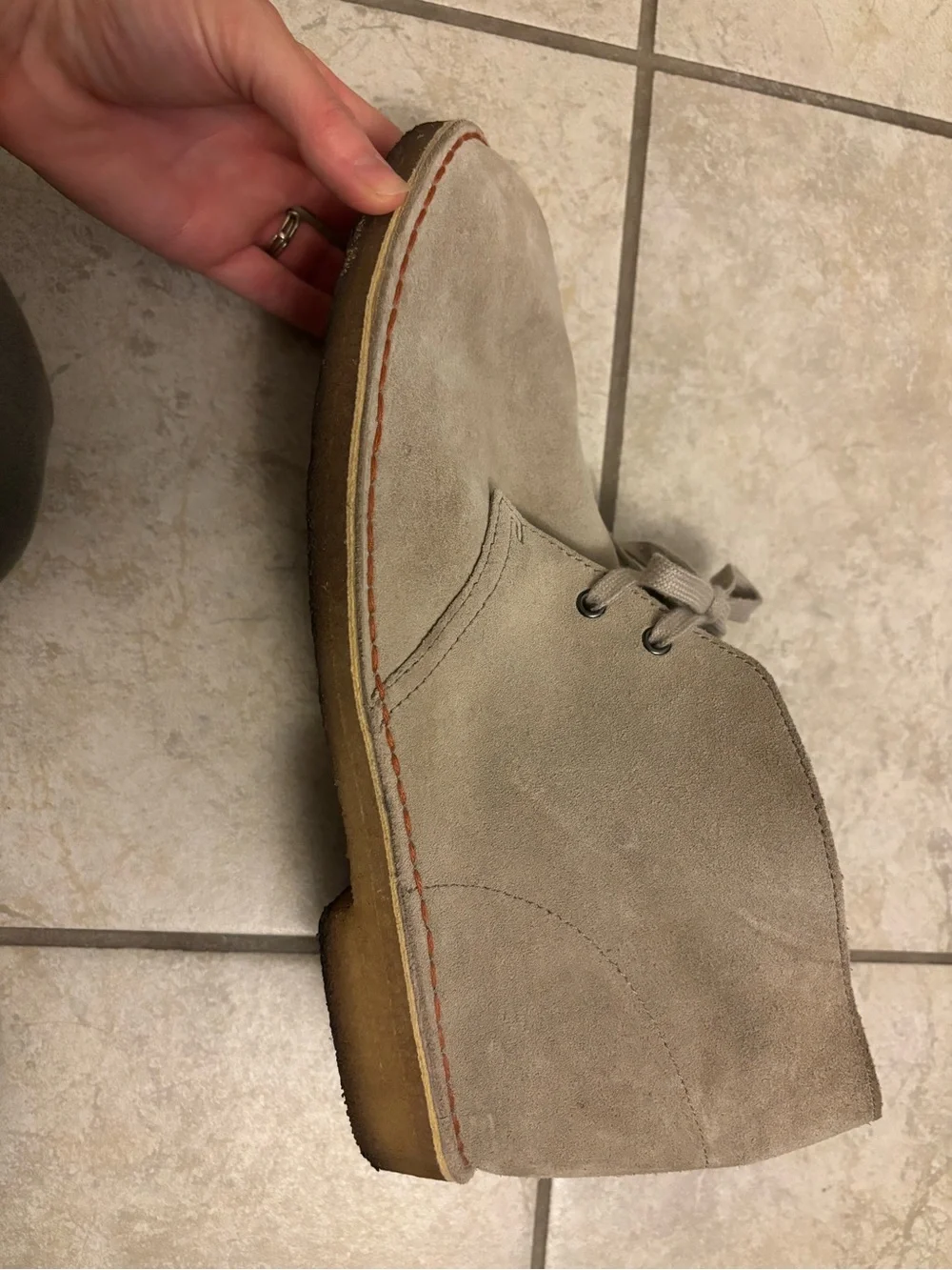 Clarks Taupe Suede Chukka Boots
